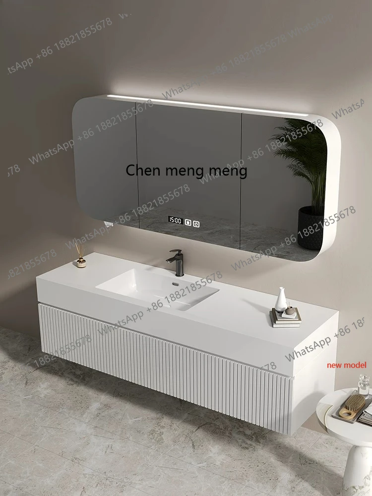 Modern minimalist rock slab seamless ceramic basin, integrated basin, bathroom cabinet, combined toiletA178
Modern minimalist rock slab seamless ceramic basin, integrated basin, bathroom cabinet, combined toiletA178