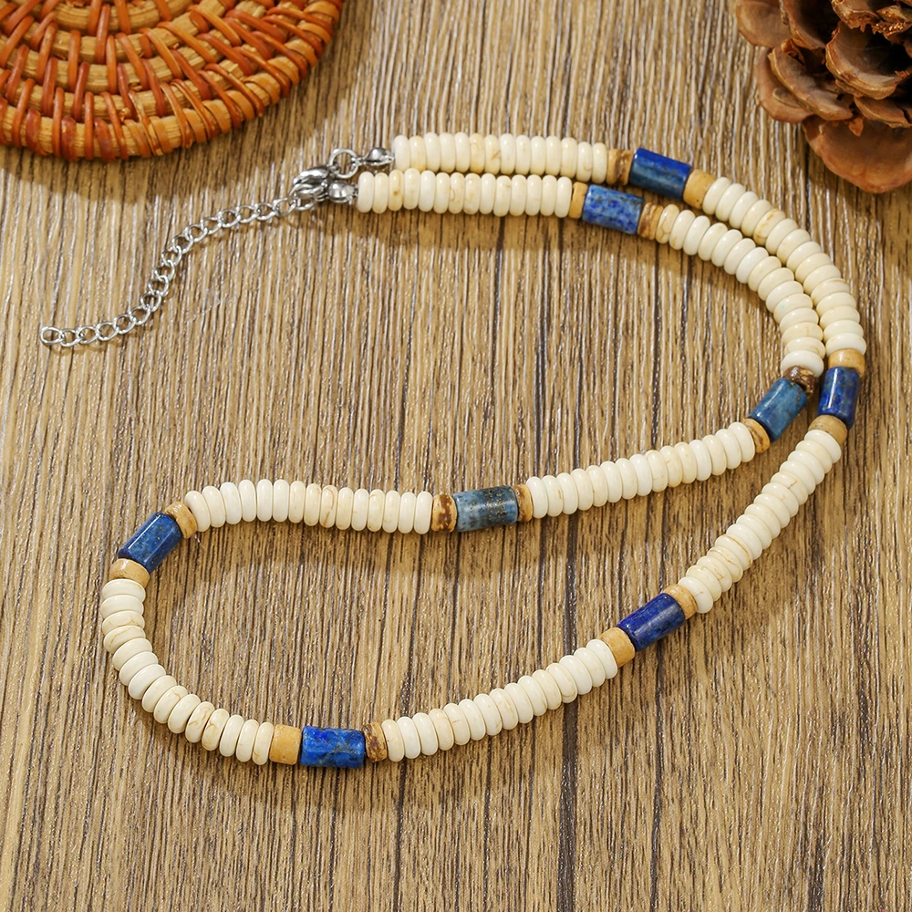 Distressed Men's Beaded Natural Stone Coconut Shell Choker Necklace for Summer Beach Casual Wear Jewelry Gift
Distressed Men's Beaded Natural Stone Coconut Shell Choker Necklace for Summer Beach Casual Wear Jewelry Gift