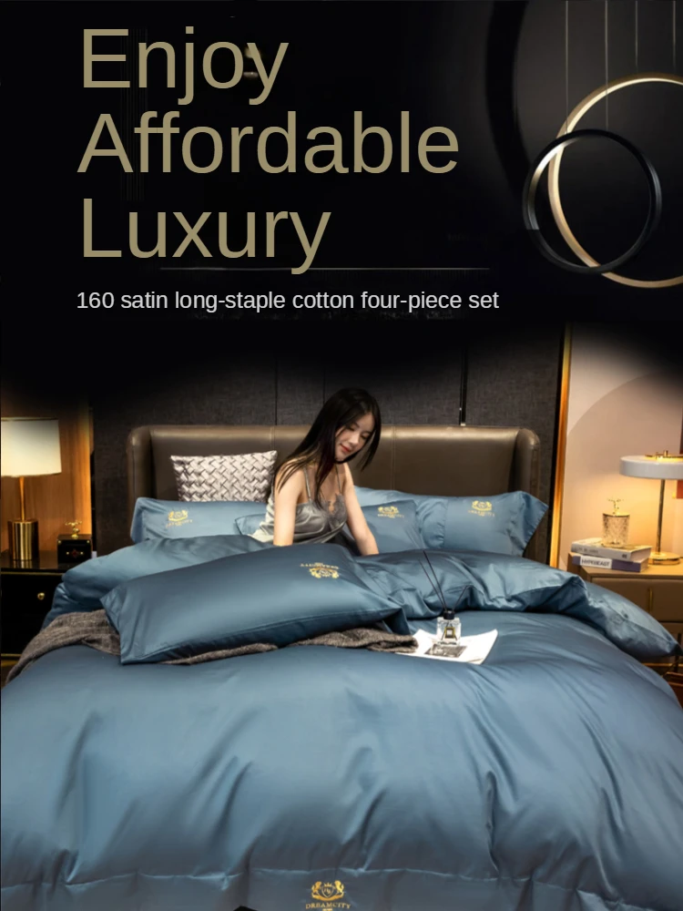 Luxury Bedding Set Solid Color Spring/Summer Long Staple Cotton Soft Winter Quilt Sheet Pillowcase Bedroom Bedding Home Textile
Luxury Bedding Set Solid Color Spring/Summer Long Staple Cotton Soft Winter Quilt Sheet Pillowcase Bedroom Bedding Home Textile
