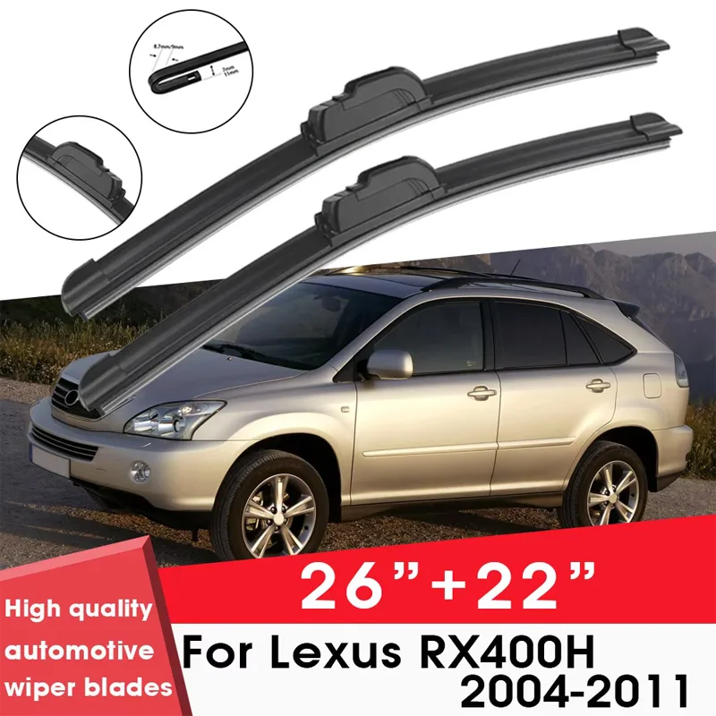Car Wiper Blade Blades For Lexus RX400H 2004-2011 26"+22" Windshield Windscreen Clean Rubber Silicon Cars Wipers Accessories
Car Wiper Blade Blades For Lexus RX400H 2004-2011 26"+22" Windshield Windscreen Clean Rubber Silicon Cars Wipers Accessories