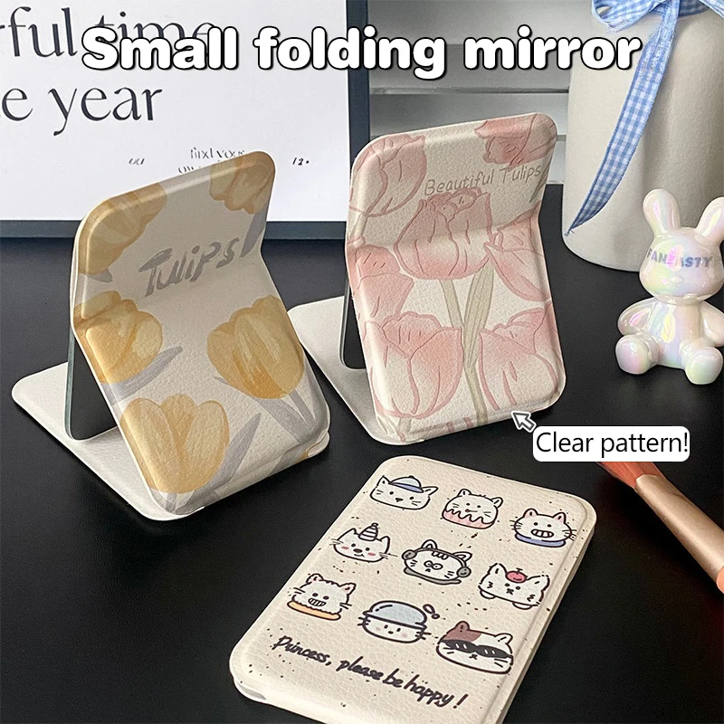 Desktop Makeup Mirror Solid Color PU Leather Simple Portable Handheld Makeup Mirror Foldable Student Compact Cute Pocket Mirror
Desktop Makeup Mirror Solid Color PU Leather Simple Portable Handheld Makeup Mirror Foldable Student Compact Cute Pocket Mirror