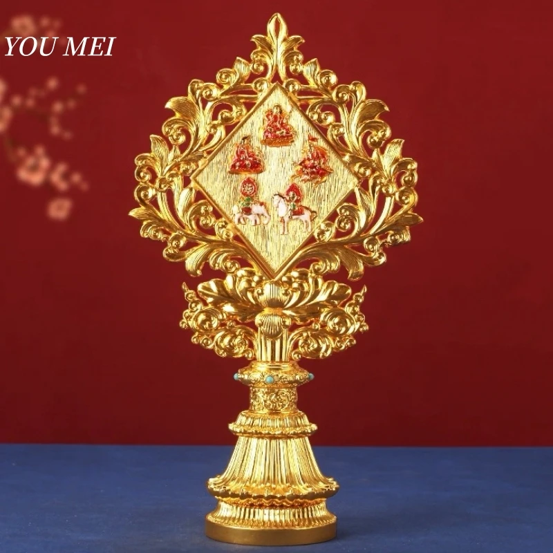 Tibetan-style Golden Wheel Alloy Engraving Eight Auspicious Altars Desktop Ornament,Tantric Golden Wheel Buddhist Item Religious
Tibetan-style Golden Wheel Alloy Engraving Eight Auspicious Altars Desktop Ornament,Tantric Golden Wheel Buddhist Item Religious