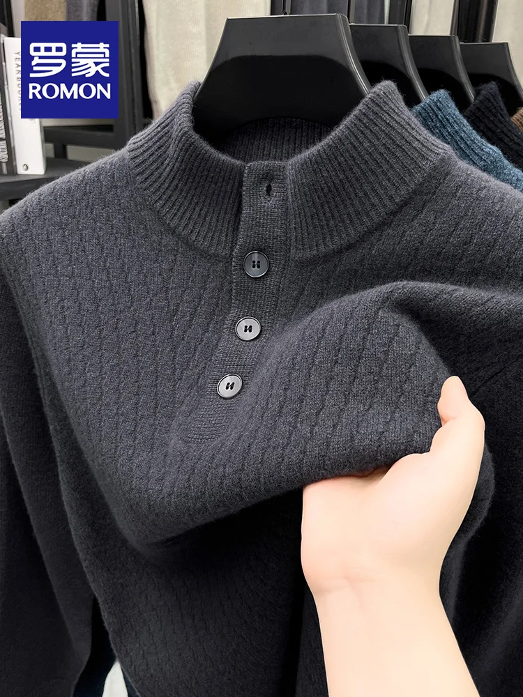 Lormen Luxury Men's Woolen Sweater Thiened f High Collar Warm Base Layer Casual Knitted irt Pure Color Winter Wear
Lormen Luxury Men's Woolen Sweater Thiened f High Collar Warm Base Layer Casual Knitted irt Pure Color Winter Wear