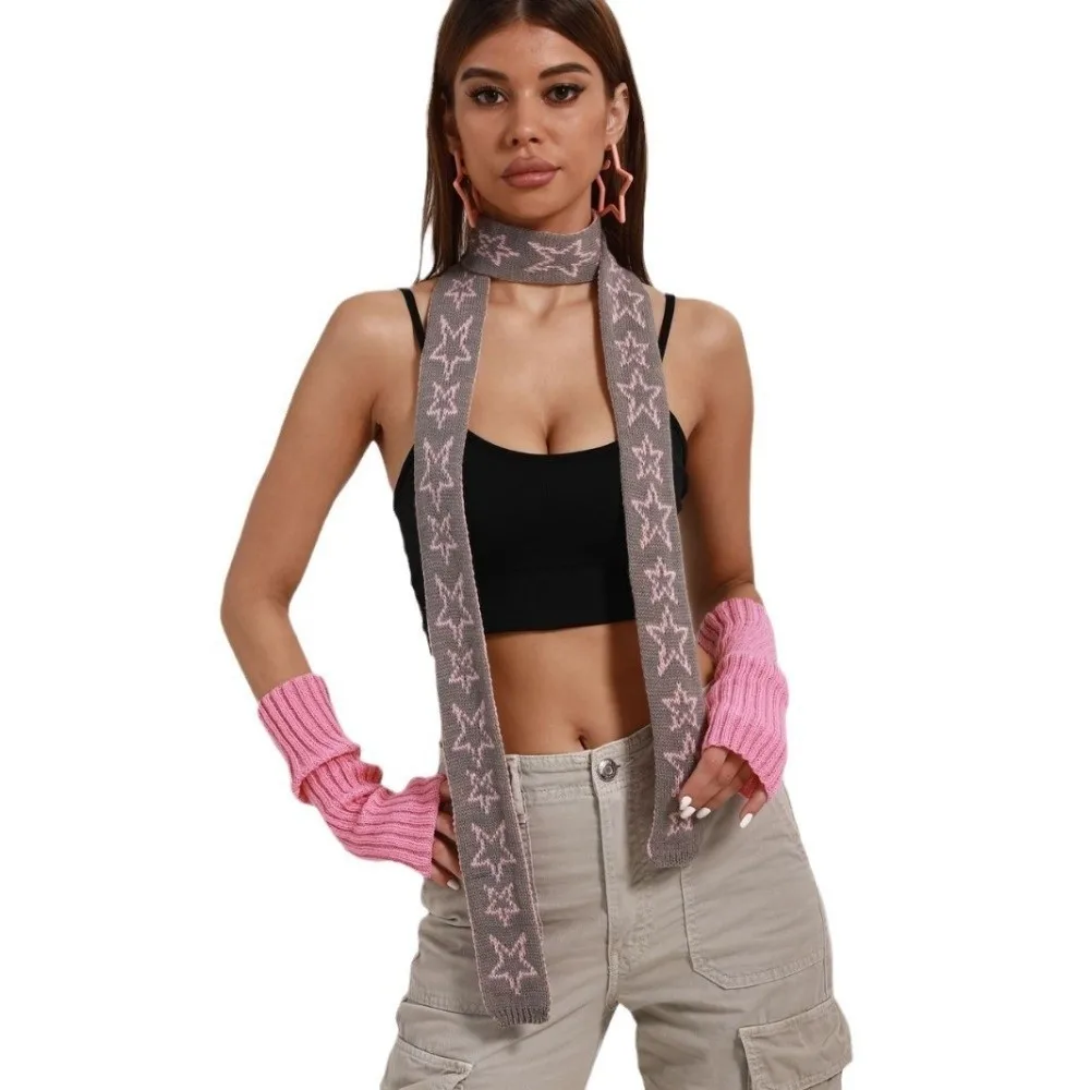 Vintage Star Knitted Scarf Imitation Cashmere Neck Warmer Narrow Long Scarf Girl Accessories Y2K Style Two Colors Muffler
Vintage Star Knitted Scarf Imitation Cashmere Neck Warmer Narrow Long Scarf Girl Accessories Y2K Style Two Colors Muffler