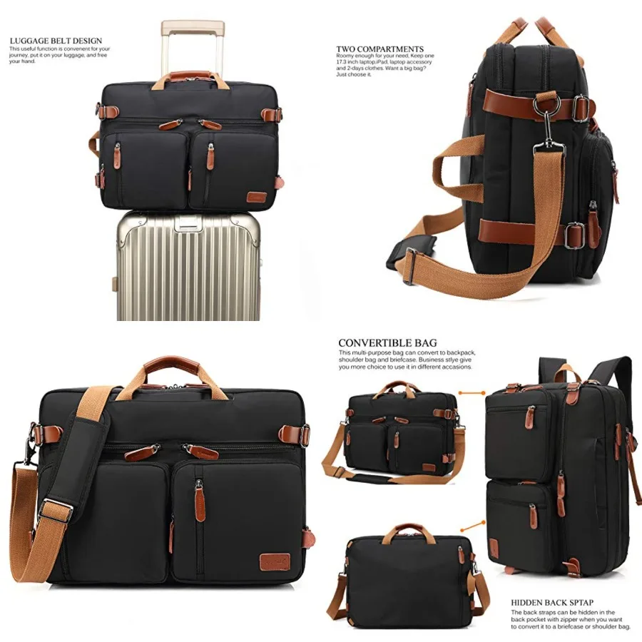 Convertible Backpack Messenger Shoulder Bag Laptop Case Handbag Business Briefcase Multi-Functional Travel Rucksack Fits Laptop
Convertible Backpack Messenger Shoulder Bag Laptop Case Handbag Business Briefcase Multi-Functional Travel Rucksack Fits Laptop