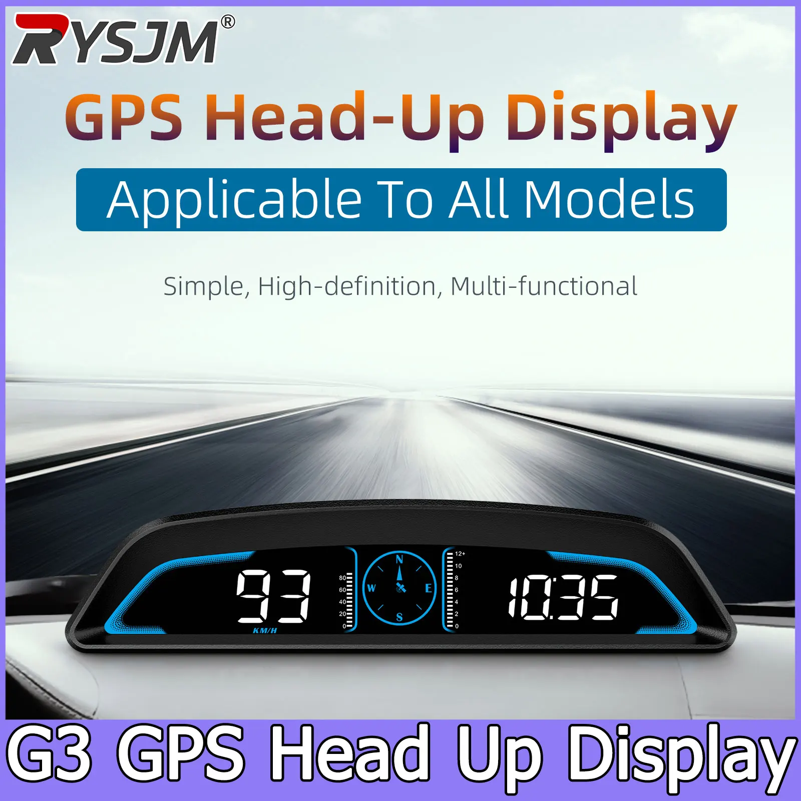 Auto Speedometer Digital Alarm Reminder Meter Head Up Display G3 GPS HUD For All Car 12V Electronics Accessories RPM Water Temp
Auto Speedometer Digital Alarm Reminder Meter Head Up Display G3 GPS HUD For All Car 12V Electronics Accessories RPM Water Temp