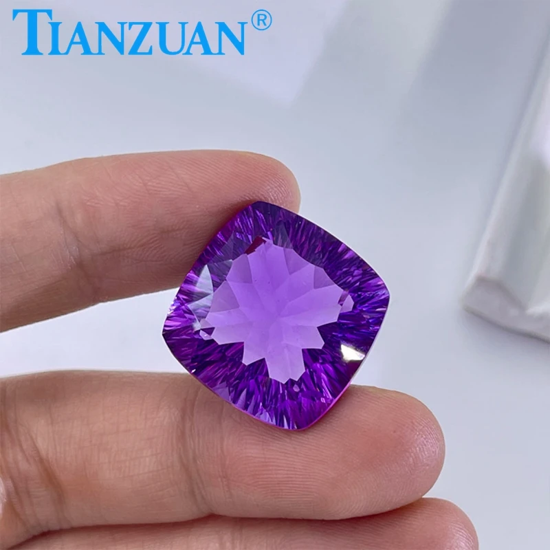 29.42ct Natural Amethyst Intense Purple Color Cushion Shape Brilliant Cut Loose Gem Stone with GRC Certified
29.42ct Natural Amethyst Intense Purple Color Cushion Shape Brilliant Cut Loose Gem Stone with GRC Certified