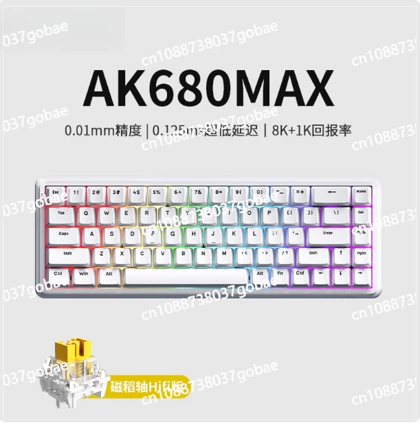 AL80 Silver Wireless Mechanical Keyboard, Full Aluminum CNC Custom QMK/VIA Gaming Keyboard, LCD Display Hot Swap Keyboard
AL80 Silver Wireless Mechanical Keyboard, Full Aluminum CNC Custom QMK/VIA Gaming Keyboard, LCD Display Hot Swap Keyboard