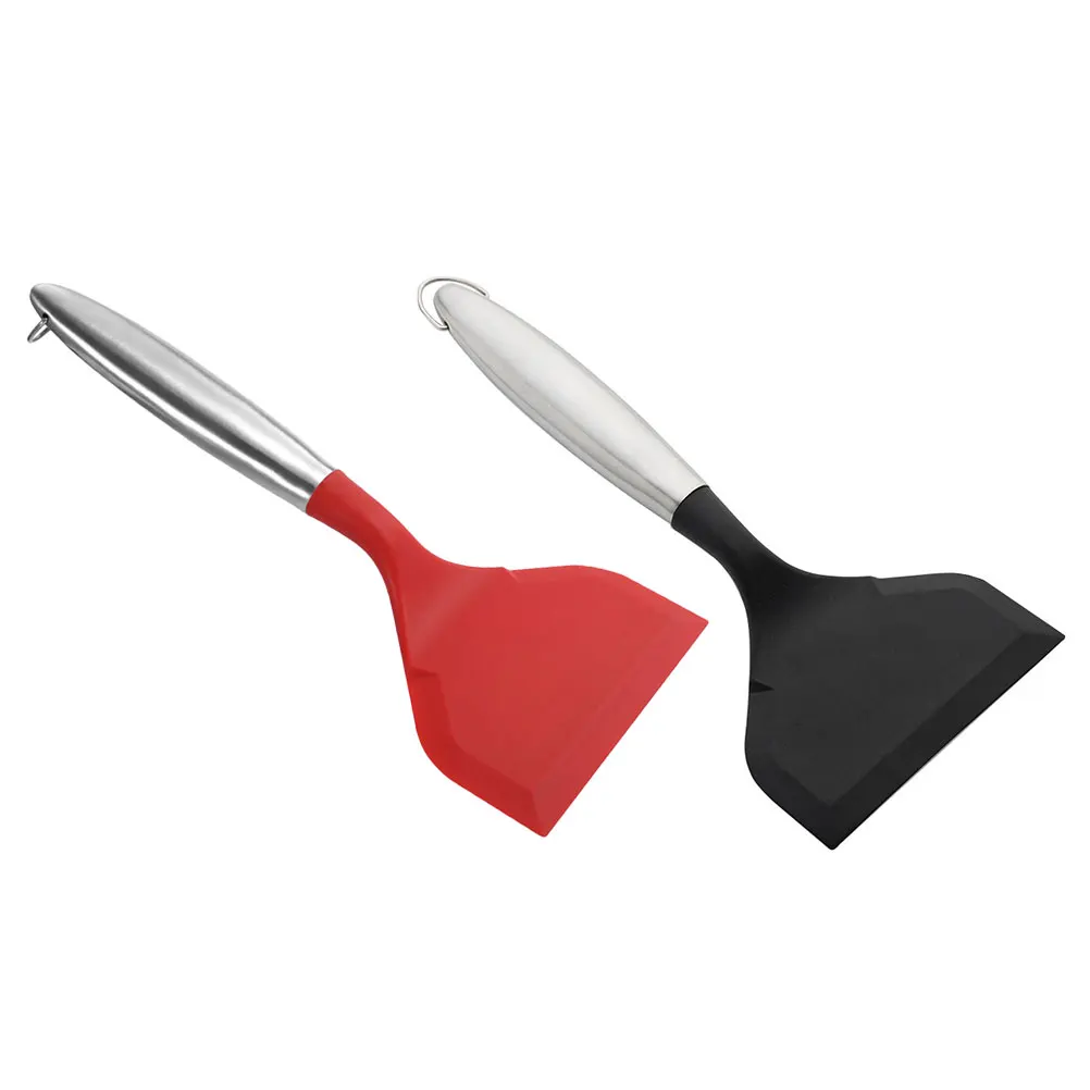2Pcs Heat Resistant Cooking Spatulas Silicone Kitchen Steak Pancake Frying Tool Nonstick Steak Frying Spatula
2Pcs Heat Resistant Cooking Spatulas Silicone Kitchen Steak Pancake Frying Tool Nonstick Steak Frying Spatula