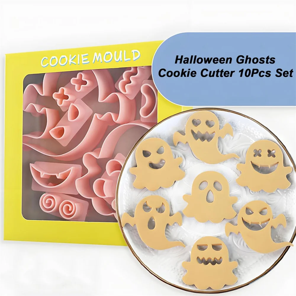 10PCSHalloween cookies,its,cookie Mold with Hollow ghost expression Tool For Baking Cakes for Halloween DIY Parties Cake decorat
10PCSHalloween cookies,its,cookie Mold with Hollow ghost expression Tool For Baking Cakes for Halloween DIY Parties Cake decorat