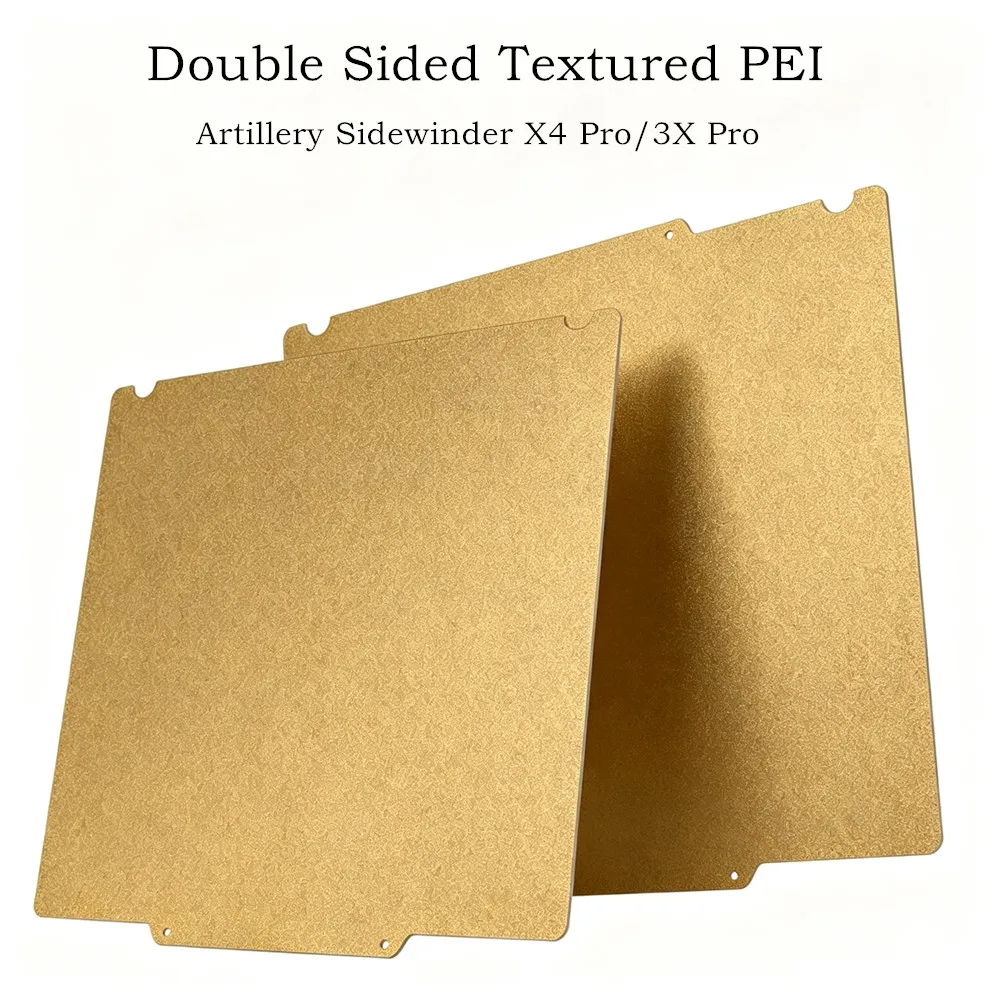 250x250 PEI Build Plate For Artillery Sidewinder X4 Pro/X3 Pro Double Side Textured PEI Flexible Spring Steel Sheet Easy Remove
250x250 PEI Build Plate For Artillery Sidewinder X4 Pro/X3 Pro Double Side Textured PEI Flexible Spring Steel Sheet Easy Remove