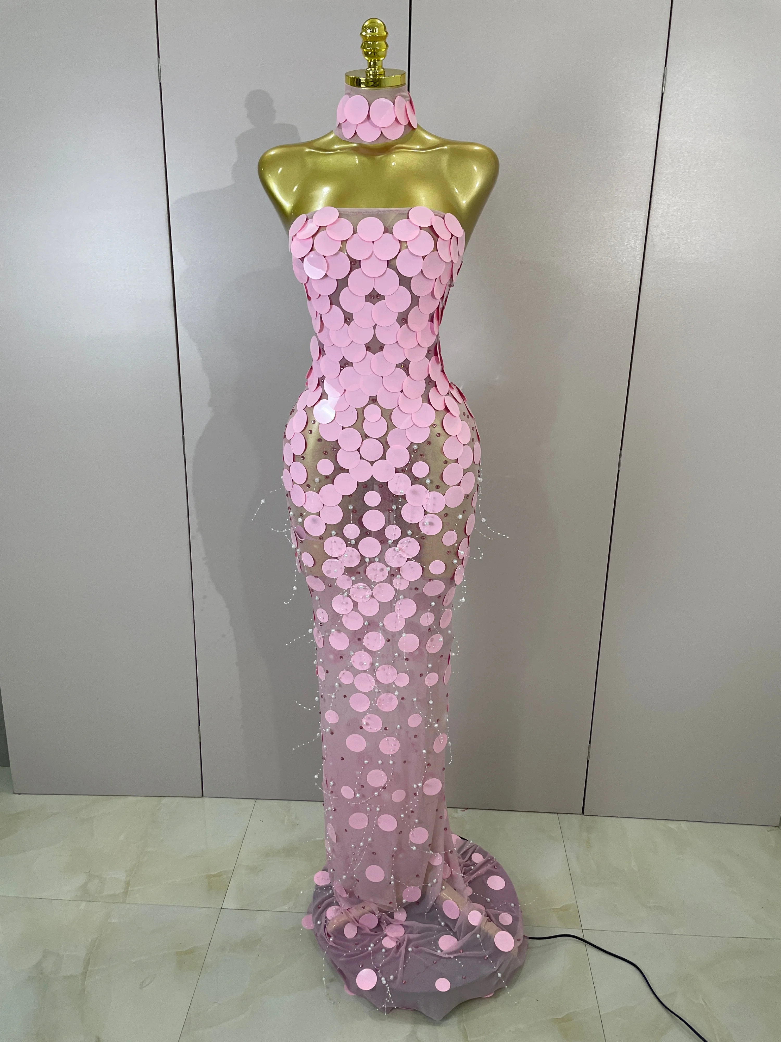 Sparkly Rhinestones Pink Sequins Sexy Strapless Maxi Long Dress Evening Party Birthday Prom Nightclub Celebrity Stage Costume
Sparkly Rhinestones Pink Sequins Sexy Strapless Maxi Long Dress Evening Party Birthday Prom Nightclub Celebrity Stage Costume