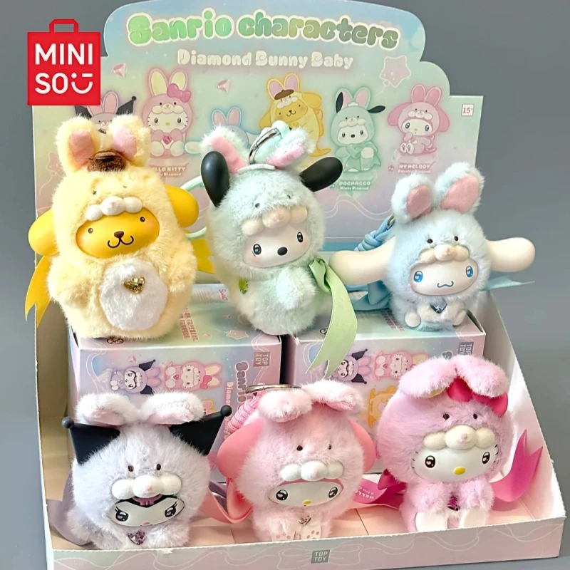 В наличии MINISO Sanrio Diamond Bunny Baby Series слепая коробка прекрасная виниловая плюшевая сумка кулон куклы Kuromi Melody Mystery Box подарки 
В наличии MINISO Sanrio Diamond Bunny Baby Series слепая коробка прекрасная виниловая плюшевая сумка кулон куклы Kuromi Melody Mystery Box подарки