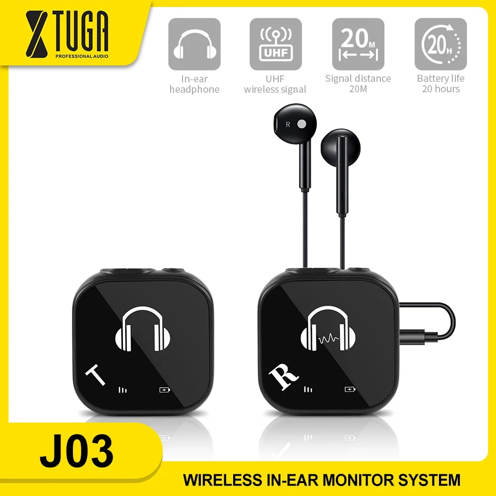 XTUGA J03 5.8G Wireless IEM Professional In Ear Monitoring System Transmitter Receiver Automatic Matching For Stage Performance
XTUGA J03 5.8G Wireless IEM Professional In Ear Monitoring System Transmitter Receiver Automatic Matching For Stage Performance