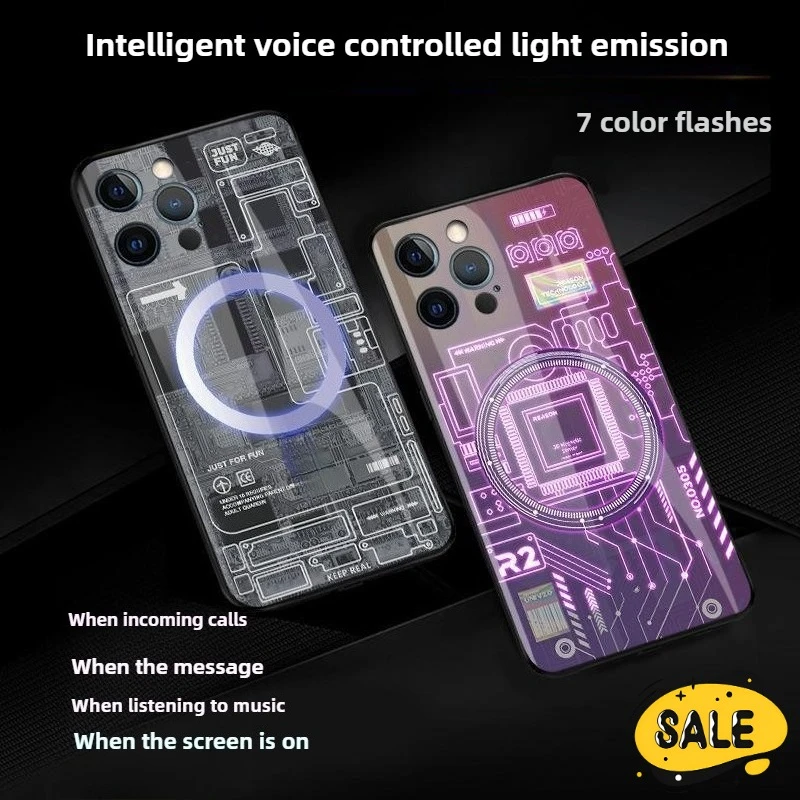 Luxury Smart LED Light Glow Magnetic Phone Case for Iphone 16 15 14 13 12 Pro Max 14 15 16 Plus Fashion Protector Cover
Luxury Smart LED Light Glow Magnetic Phone Case for Iphone 16 15 14 13 12 Pro Max 14 15 16 Plus Fashion Protector Cover