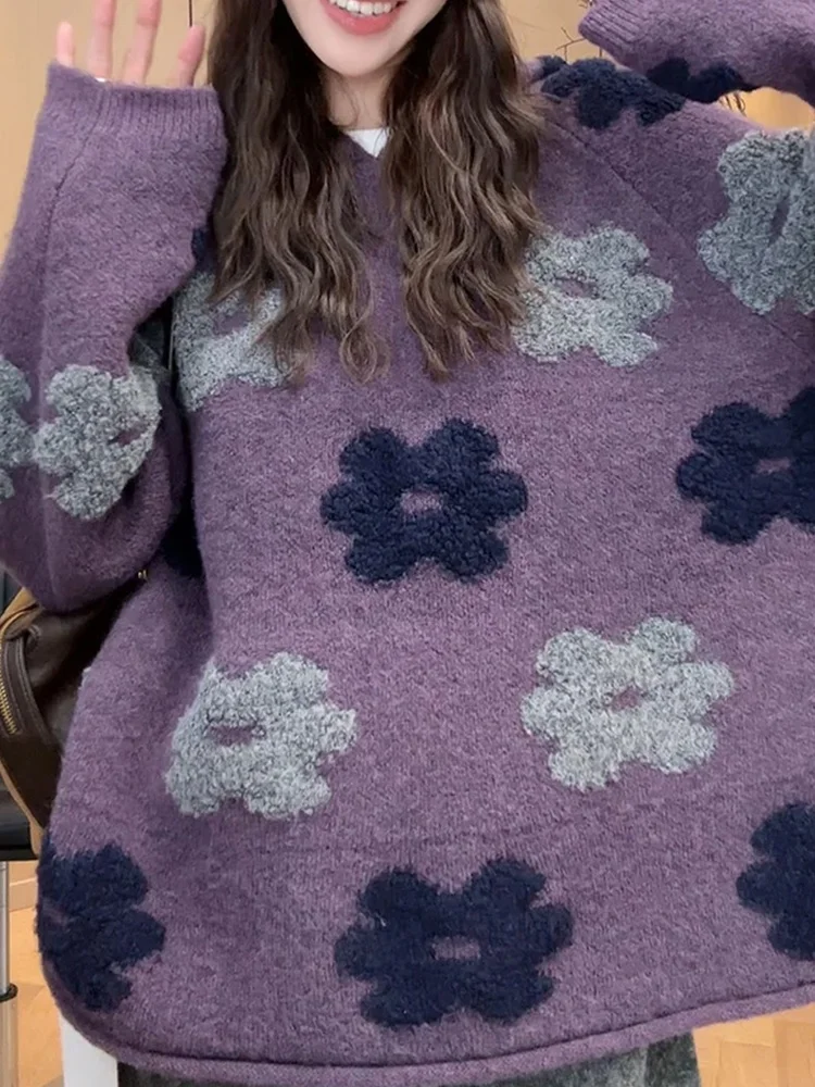 plus Size Lazy Sle Soft Fluffy Floral Knitted Hoodie Women's Autumn Winter Loose Top Slimming Comfortable Korean Version
plus Size Lazy Sle Soft Fluffy Floral Knitted Hoodie Women's Autumn Winter Loose Top Slimming Comfortable Korean Version