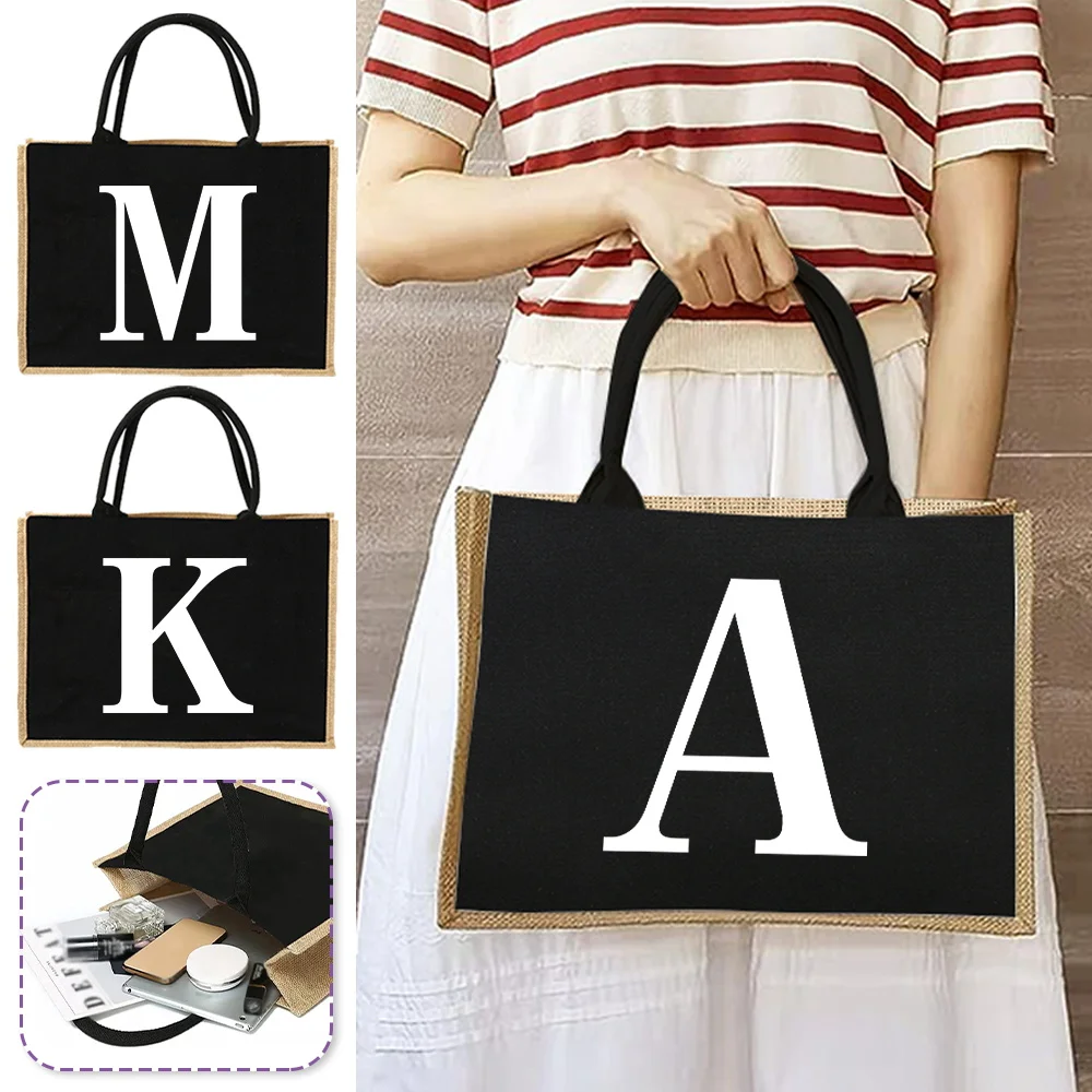Portable Tote Bags White Letter Pattern Multifunctional Large Capacity Storage Pack Shopping Handbag Travel Storage Shoulder Bag
Portable Tote Bags White Letter Pattern Multifunctional Large Capacity Storage Pack Shopping Handbag Travel Storage Shoulder Bag