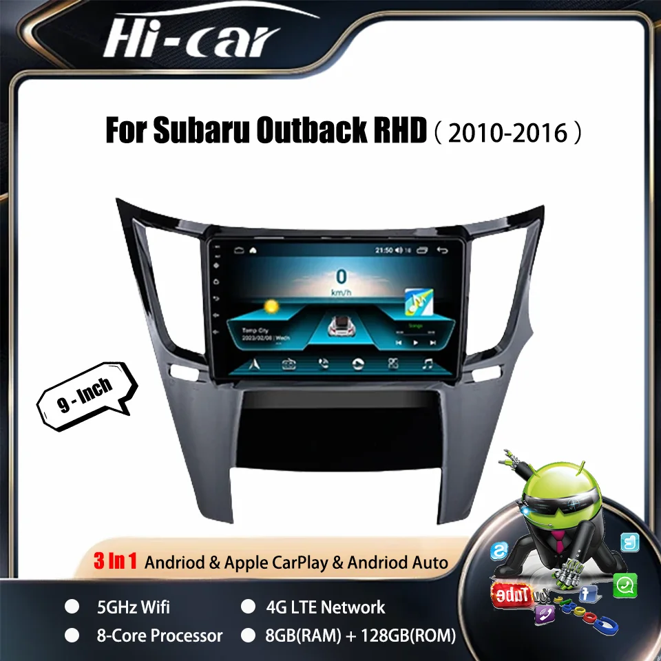 2Din 9Inch Radio for Subaru Outback RHD 2010-2016 Car Stereo 4GLTE+WiFi Carplay GPS Navigation Multimedia Video Player Head Unit
2Din 9Inch Radio for Subaru Outback RHD 2010-2016 Car Stereo 4GLTE+WiFi Carplay GPS Navigation Multimedia Video Player Head Unit