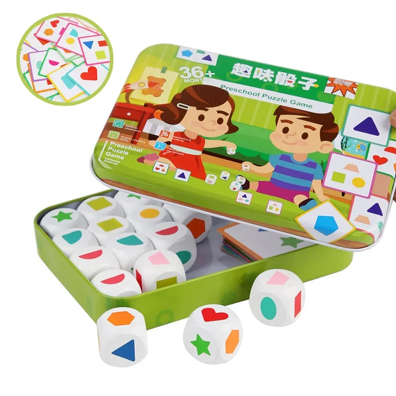 Kid Geometric Dice Set Board Memory Games Shape Colour Matching Sorter Stacking Sensory Boy Toys Gift
Kid Geometric Dice Set Board Memory Games Shape Colour Matching Sorter Stacking Sensory Boy Toys Gift