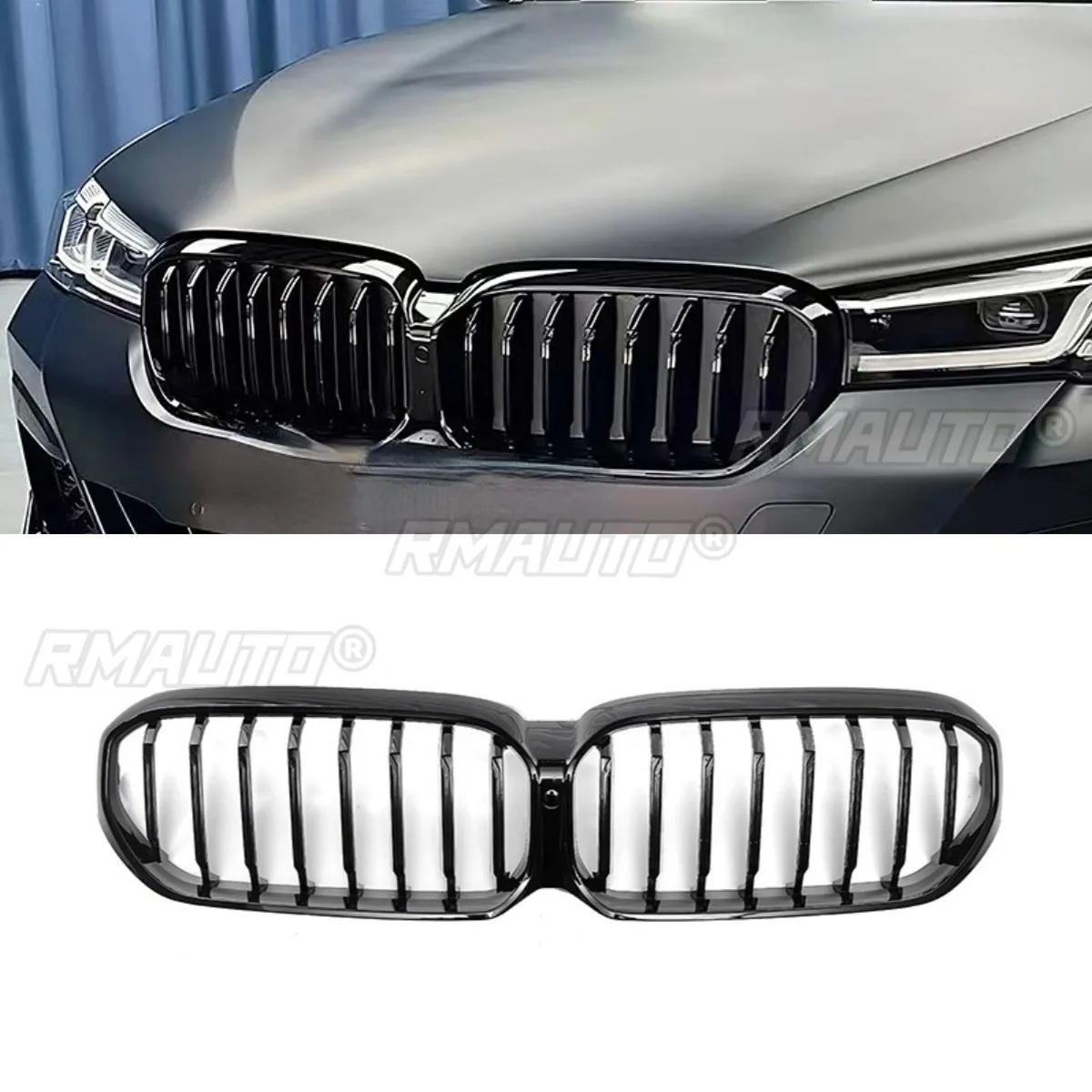 Решетка бампера автомобиля, декоративные полоски, гоночная решетка, комплект кузова, решетка переднего бампера для BMW 5 серии G30 2021-2023, модификация детали
Решетка бампера автомобиля, декоративные полоски, гоночная решетка, комплект кузова, решетка переднего бампера для BMW 5 серии G30 2021-2023, модификация детали