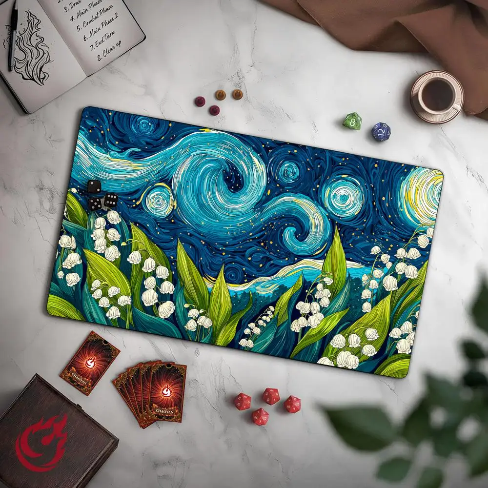 Romantic starry sky and flower MTG Playmat Magic Card Mat Stitched Edge Non-Slip Durable Tabletop playmat Board Game Mat for TCG
Romantic starry sky and flower MTG Playmat Magic Card Mat Stitched Edge Non-Slip Durable Tabletop playmat Board Game Mat for TCG