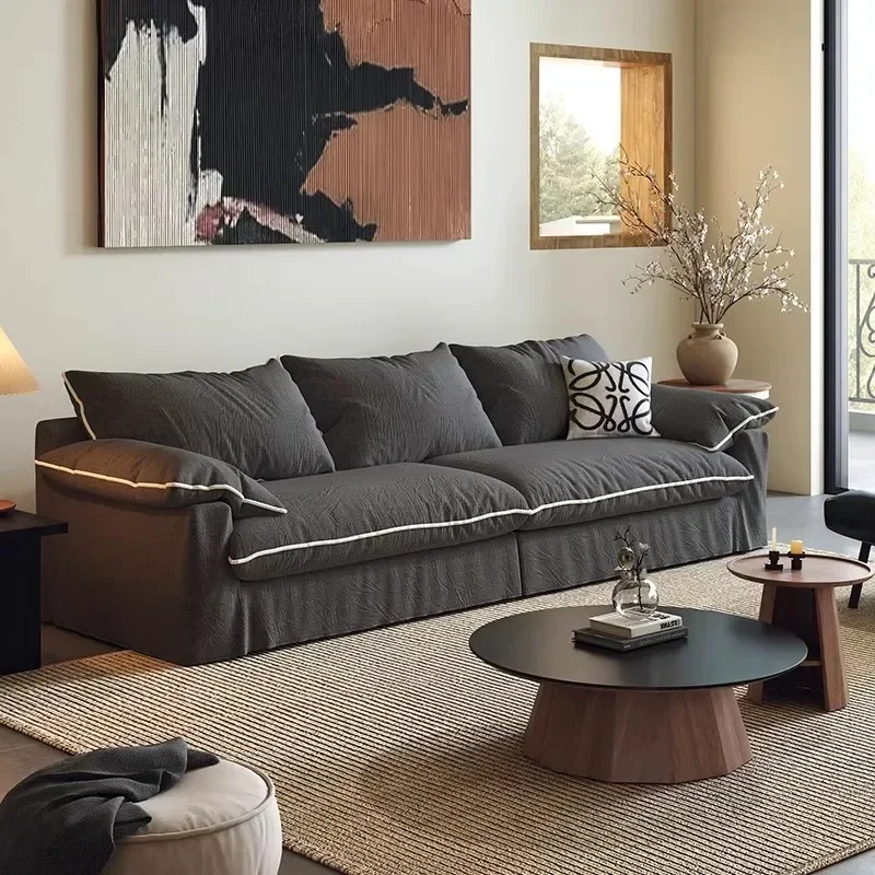 Linen fabric fully dismantled sofa medieval wabi sabi Nordic small apartment living room cotton and linen down cloud three-perso
Linen fabric fully dismantled sofa medieval wabi sabi Nordic small apartment living room cotton and linen down cloud three-perso