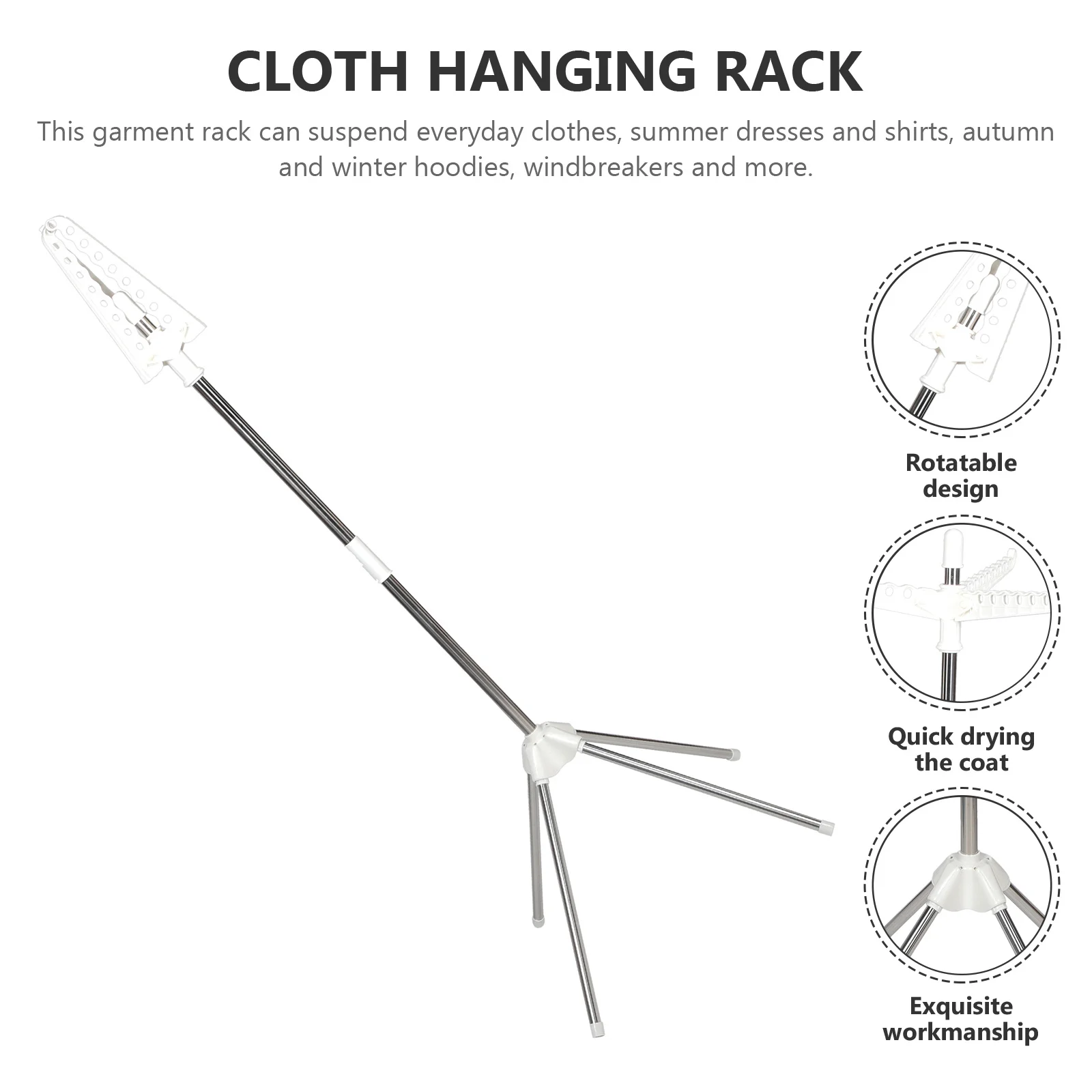 Rotatable Clothes Drying Rack Folding Free Standing Coat Holder Detachable Clothes Ironing Garment Hanging Rack
Rotatable Clothes Drying Rack Folding Free Standing Coat Holder Detachable Clothes Ironing Garment Hanging Rack