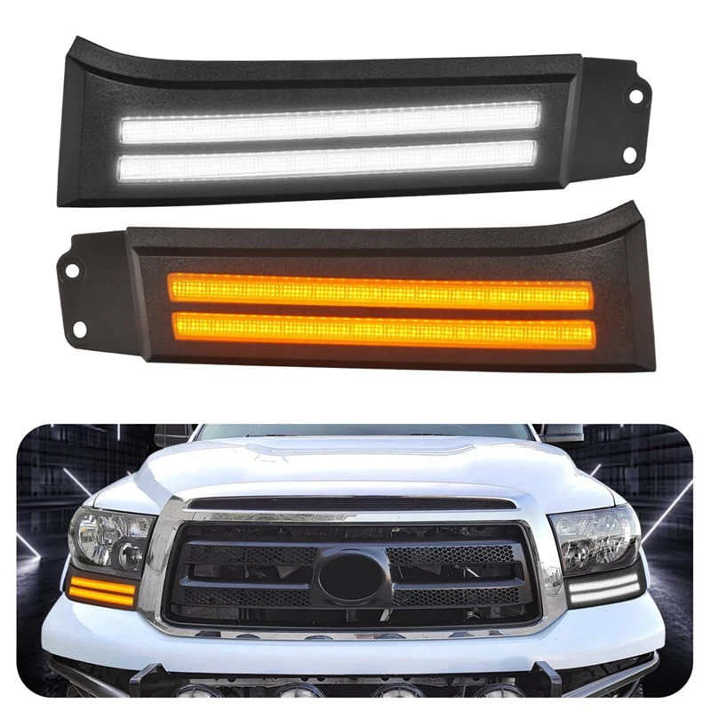 LED Daytime Running Light For Toyota 2007-2013 Sequoia 2007-2017 Fog Lights DRL With Amber Turn Signals
LED Daytime Running Light For Toyota 2007-2013 Sequoia 2007-2017 Fog Lights DRL With Amber Turn Signals