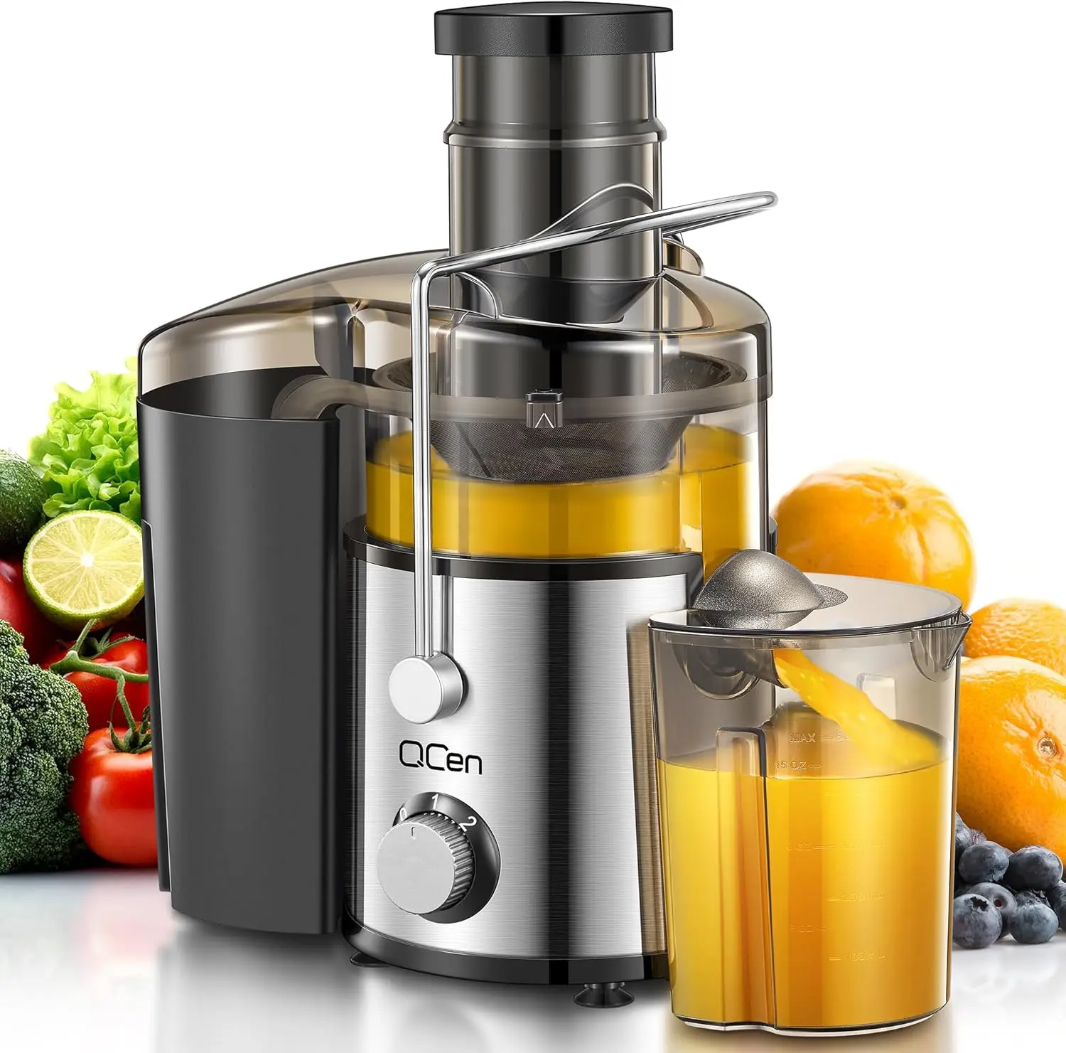 800W Centrifugal Juicer with 3" Wide Mouth, Dual Speed, Easy Clean, Stainless Steel
800W Centrifugal Juicer with 3" Wide Mouth, Dual Speed, Easy Clean, Stainless Steel