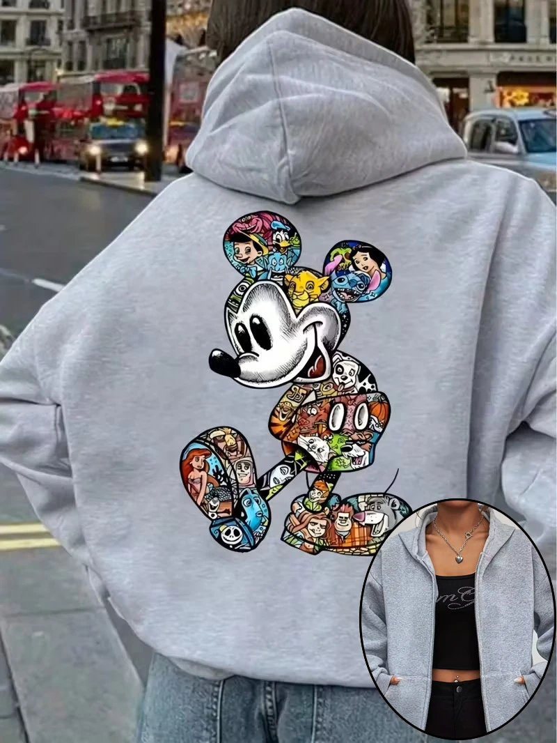 Классические толстовки на молнии с Микки Маусом Disney, флисовая толстовка для женщин и мужчин, хлопковый осенне-зимний пуловер, пальто с капюшоном большого размера
Классические толстовки на молнии с Микки Маусом Disney, флисовая толстовка для женщин и мужчин, хлопковый осенне-зимний пуловер, пальто с капюшоном большого размера