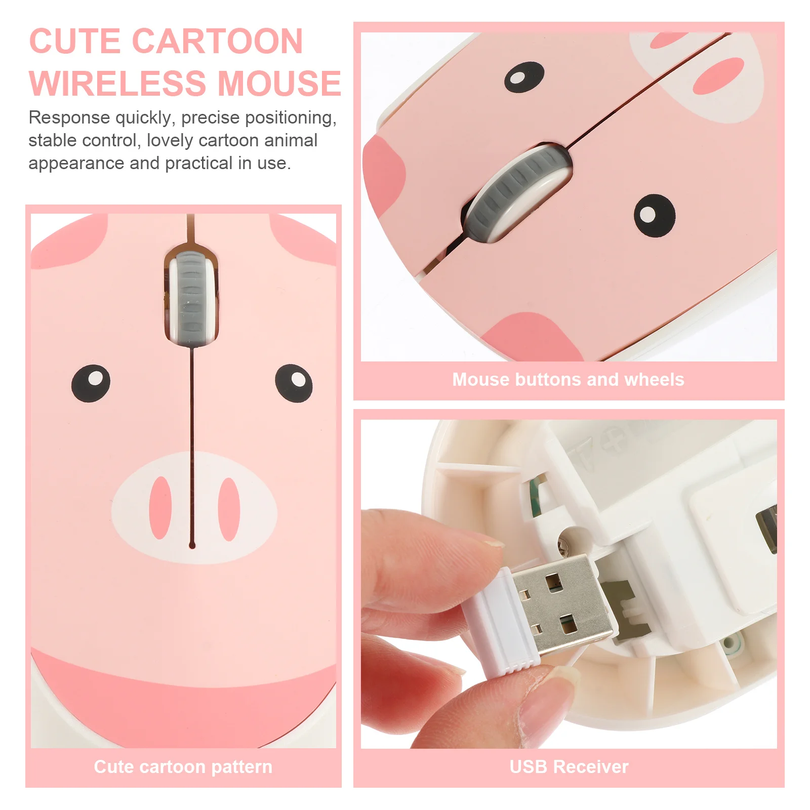 Wireless Mouse 2.4Ghz Optical Silent Laptop Computer Notebook Portable Ergonomic Cartoon Animal Style Mute Office Home Pc
Wireless Mouse 2.4Ghz Optical Silent Laptop Computer Notebook Portable Ergonomic Cartoon Animal Style Mute Office Home Pc