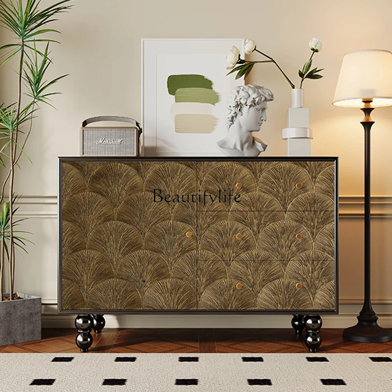 French medieval living room solid wood porch dining side cabinet retro style storage storage home bedroom cabinet
French medieval living room solid wood porch dining side cabinet retro style storage storage home bedroom cabinet