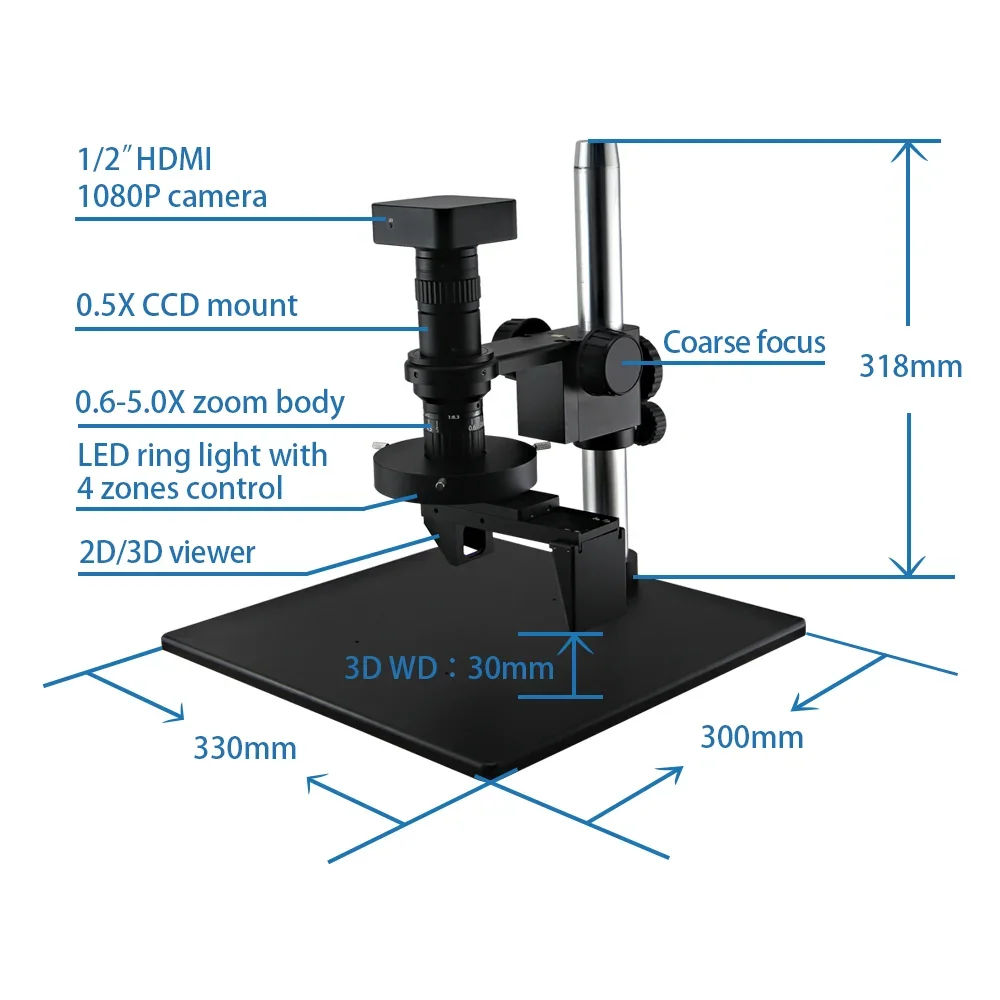 Hot Sale Ft-Opto FM3D0325BF Microscopy Large FOV 3D 70*45mm Zoom Lens 0.6-5X Digital Video 2D/3D Microscope
Hot Sale Ft-Opto FM3D0325BF Microscopy Large FOV 3D 70*45mm Zoom Lens 0.6-5X Digital Video 2D/3D Microscope