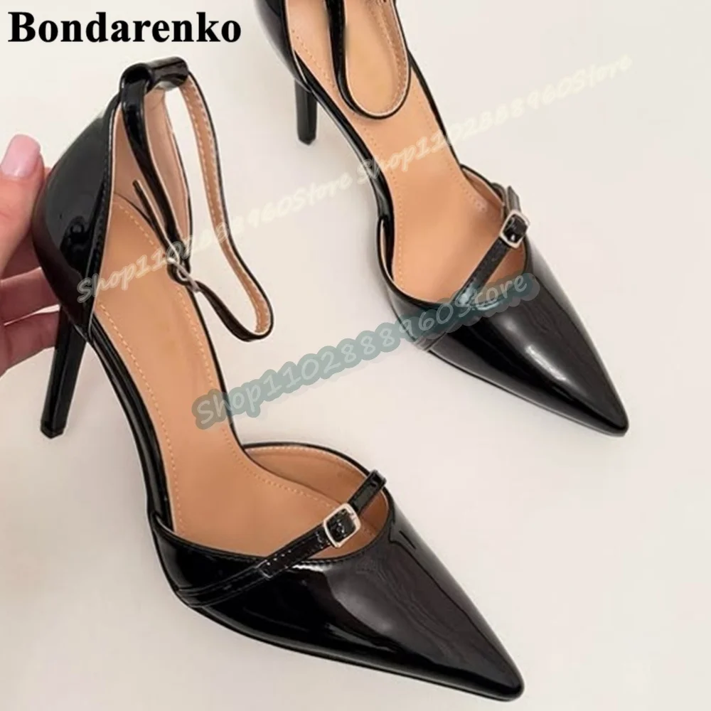Black Buckle Strap Leather Pointy Sandals Stilettos High Heel Women Shoes Ankle Buckle Strap Pointed Toe Stylish Women Sandals
Black Buckle Strap Leather Pointy Sandals Stilettos High Heel Women Shoes Ankle Buckle Strap Pointed Toe Stylish Women Sandals