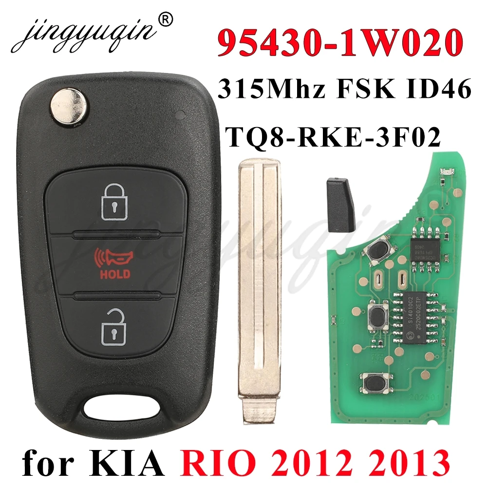 jingyuqin для Kia Rio 2012-2013, складной выкидной ключ-брелок с дистанционным управлением, 315 МГц FSK, чип ID46, P/N 95430-1W020 TQ8-RKE-3F02 5074A-RKE-3F02
jingyuqin для Kia Rio 2012-2013, складной выкидной ключ-брелок с дистанционным управлением, 315 МГц FSK, чип ID46, P/N 95430-1W020 TQ8-RKE-3F02 5074A-RKE-3F02