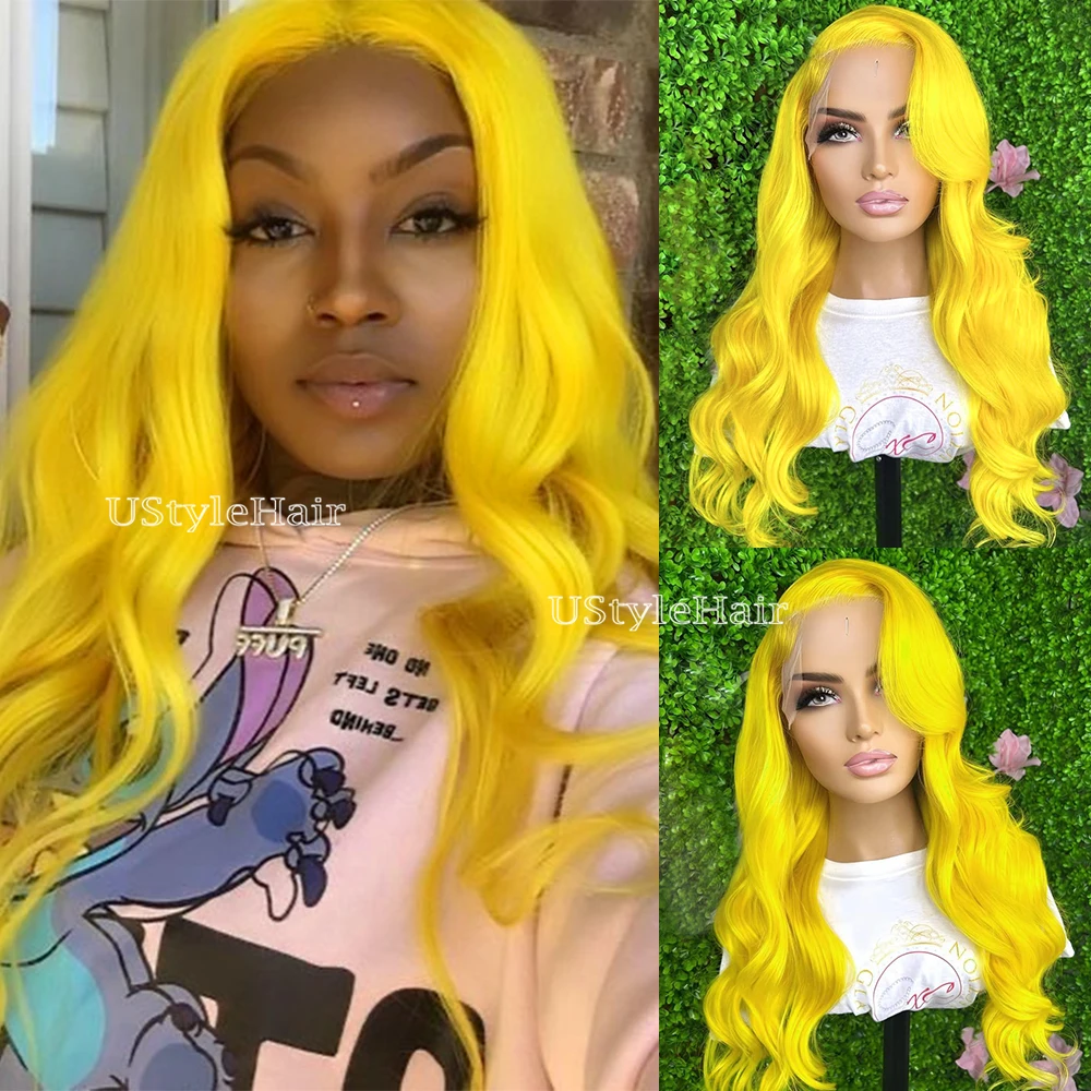 Yellow Lace Front Wig 13x4 Synthetic Long Body Wave Wig for Women Natural Looking Glueless Daily Use Heat Resistant Cosplay Wigs
Yellow Lace Front Wig 13x4 Synthetic Long Body Wave Wig for Women Natural Looking Glueless Daily Use Heat Resistant Cosplay Wigs