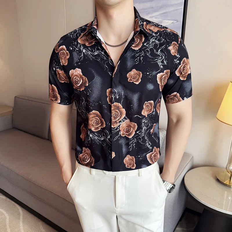 2025 Summer Flower Men's Shirt Short Sleeve Slim Fit Daily Casual Shirts Fashion Ice Silk Breathable Beach Vacation Shirt 4XL
2025 Summer Flower Men's Shirt Short Sleeve Slim Fit Daily Casual Shirts Fashion Ice Silk Breathable Beach Vacation Shirt 4XL
