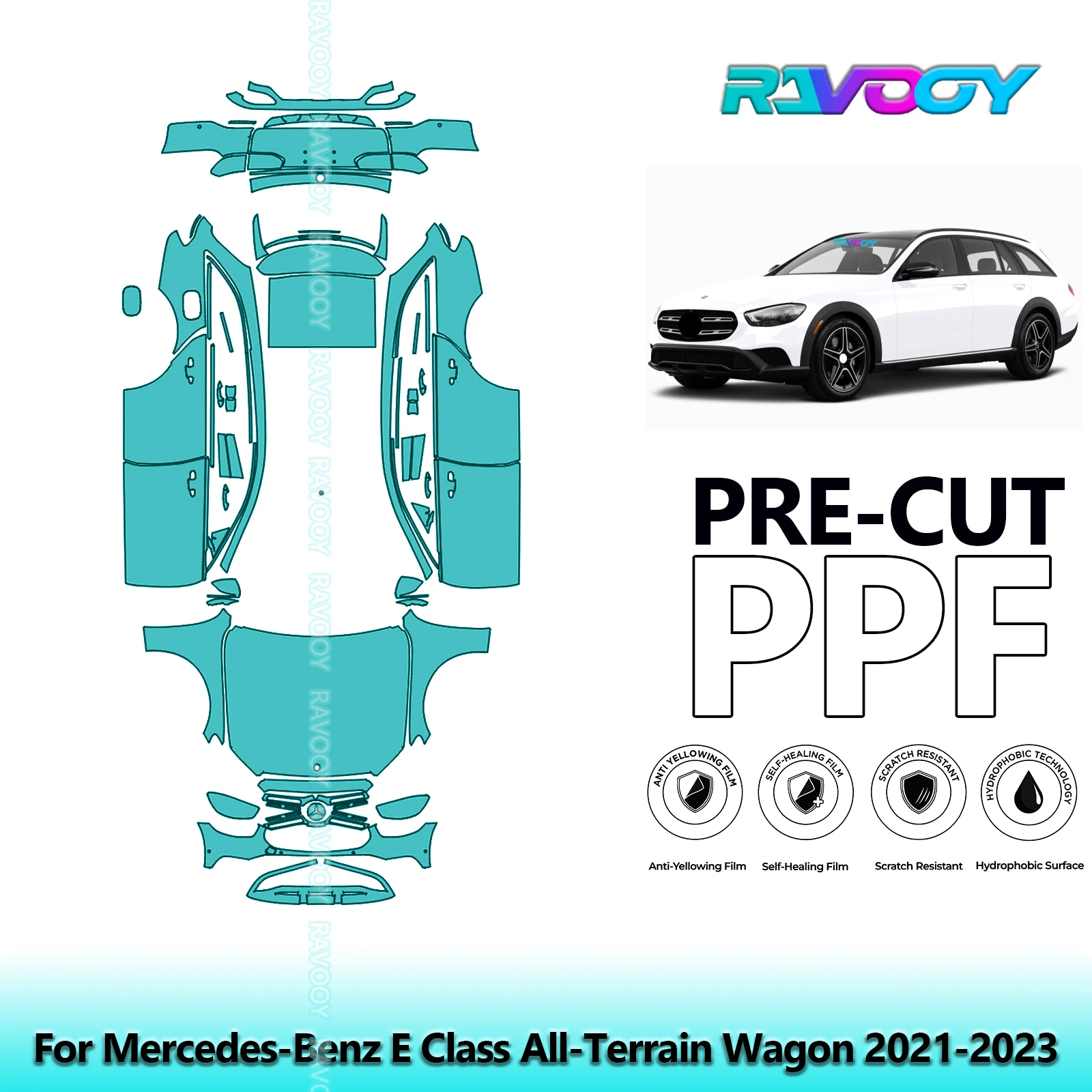 Full Vehicle Clear Bra Precut PPF Paint Protection Film For Mercedes-Benz E Class All-Terrain Wagon 2021-2023
Full Vehicle Clear Bra Precut PPF Paint Protection Film For Mercedes-Benz E Class All-Terrain Wagon 2021-2023