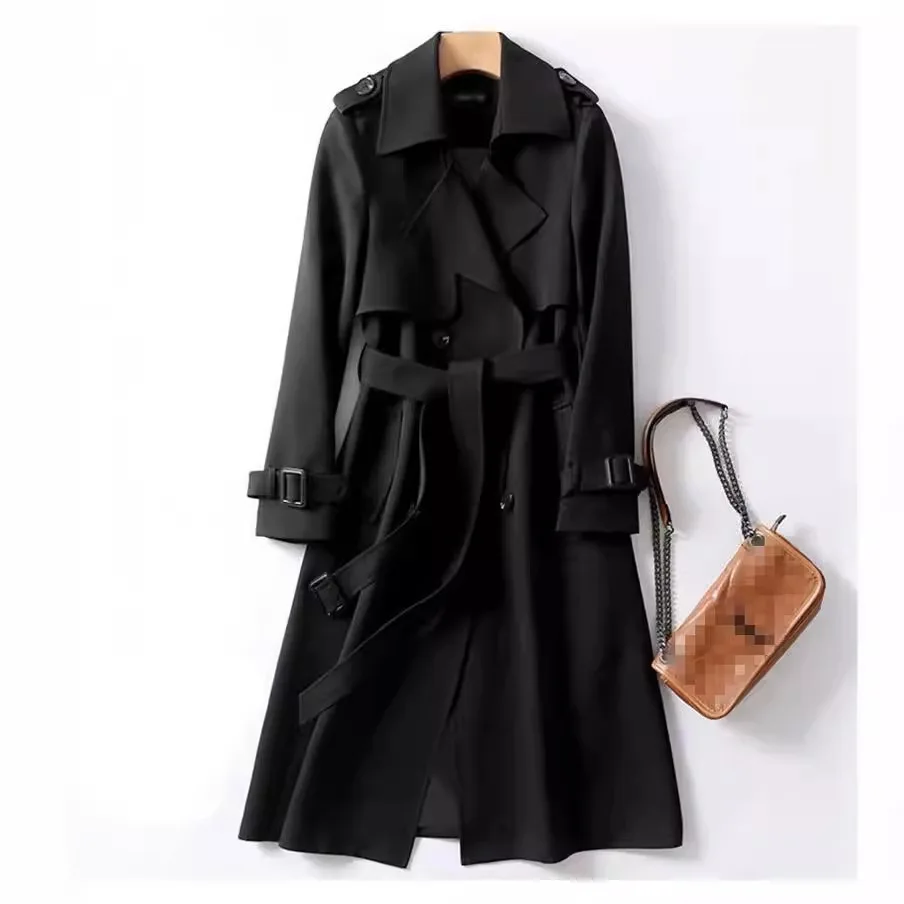 Trench Coat Woman Cycling Practical Look European-American Thermal Protective Girl Portable Rainwear Colorblock Literary
Trench Coat Woman Cycling Practical Look European-American Thermal Protective Girl Portable Rainwear Colorblock Literary
