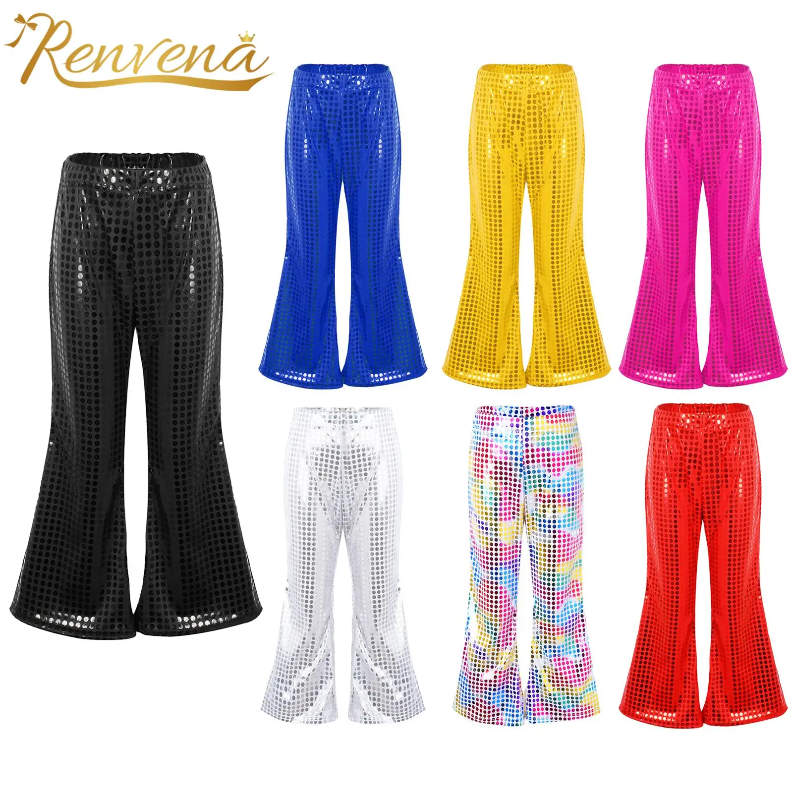Fashion Girls Flares Trousers Shiny Sequins Long Pants Dancewear Kids Pants for Dancing Hip Hop Childrens Jazz Dance Costume
Fashion Girls Flares Trousers Shiny Sequins Long Pants Dancewear Kids Pants for Dancing Hip Hop Childrens Jazz Dance Costume