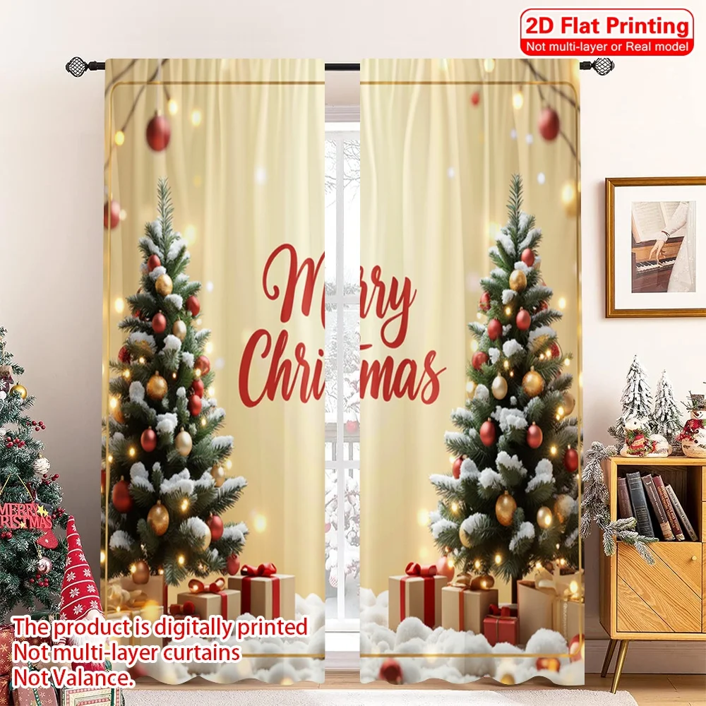 2pcs 2D flat printing Merry Christmas Drapes Merry Christmas Gifts Tree Polyester Without Electricity Family Party for room 
2pcs 2D flat printing Merry Christmas Drapes Merry Christmas Gifts Tree Polyester Without Electricity Family Party for room