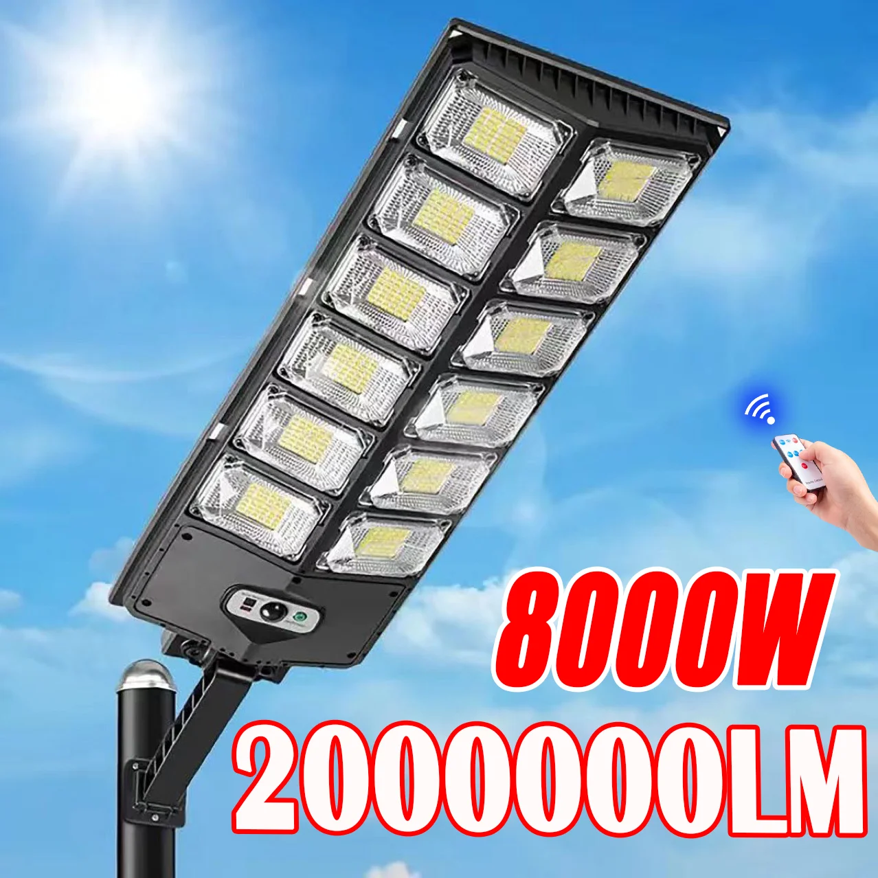 8000W Newest Solar Lamp From Exterior LED Outdoor Light With Motion Sensor Waterproof Street Lantern Solar Powered Garden Light
8000W Newest Solar Lamp From Exterior LED Outdoor Light With Motion Sensor Waterproof Street Lantern Solar Powered Garden Light