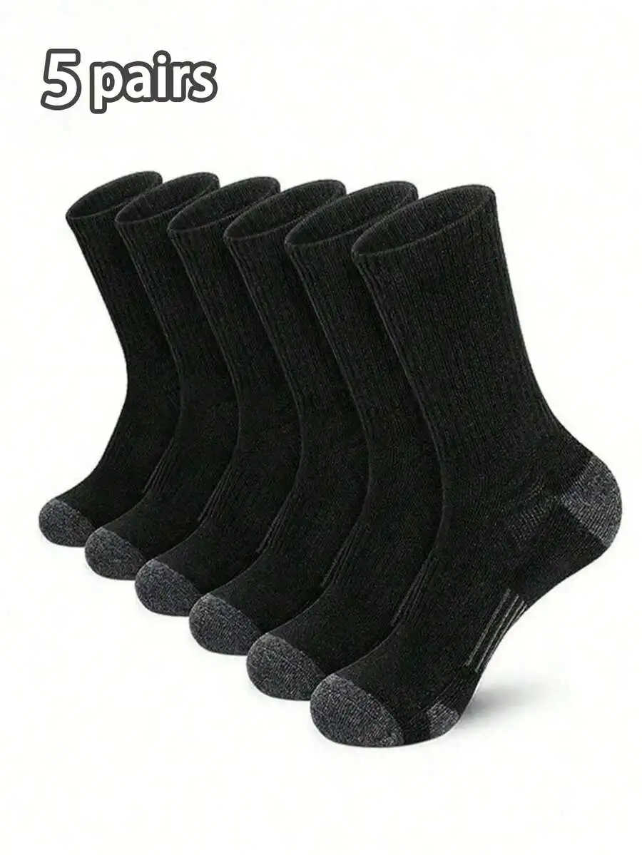 5 Pairs Black Crew Socks For Men Sports Work Casual Plus Size
5 Pairs Black Crew Socks For Men Sports Work Casual Plus Size