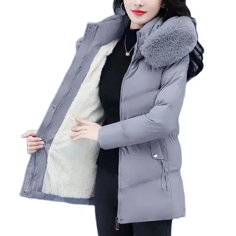 Medium Long High-Grade Ladies Down Cotton-Padded Jacket Winter Plus Size Add Velvet Padded Cold-Proof Warm Coat JJ158
Medium Long High-Grade Ladies Down Cotton-Padded Jacket Winter Plus Size Add Velvet Padded Cold-Proof Warm Coat JJ158