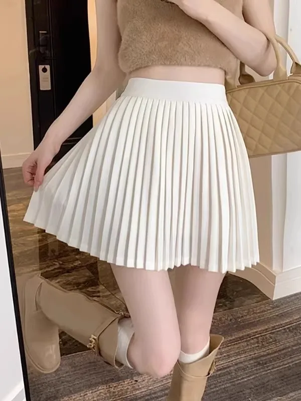 White Pleated High Waist Skirt Women's Spring Summer 2026 New Sle Slimming Versatile Anti-Light Small Size A-Line Skirt
White Pleated High Waist Skirt Women's Spring Summer 2026 New Sle Slimming Versatile Anti-Light Small Size A-Line Skirt