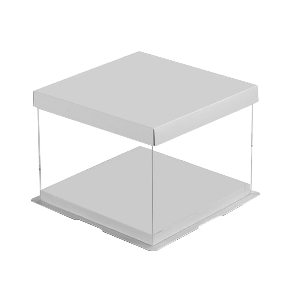 Transparent Square Cake Box Plastic Cake Packaging Boxes Organizer for Home Dessert Shop - 8 inch (White)
Transparent Square Cake Box Plastic Cake Packaging Boxes Organizer for Home Dessert Shop - 8 inch (White)