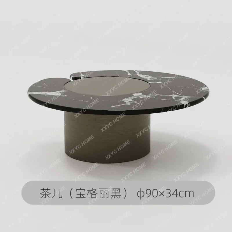 YYVenice brown artificial marble coffee table round high and low size combination living room home new high-end
YYVenice brown artificial marble coffee table round high and low size combination living room home new high-end