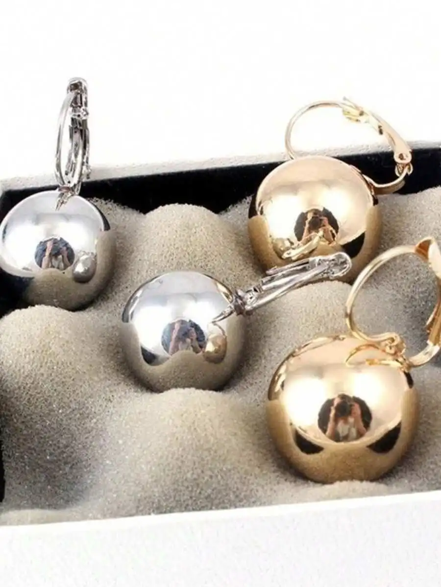 Metal Ball Earrings With Lever Back Closure Minimalist Fashion Jewelry For Women Daily Wear Party
Metal Ball Earrings With Lever Back Closure Minimalist Fashion Jewelry For Women Daily Wear Party