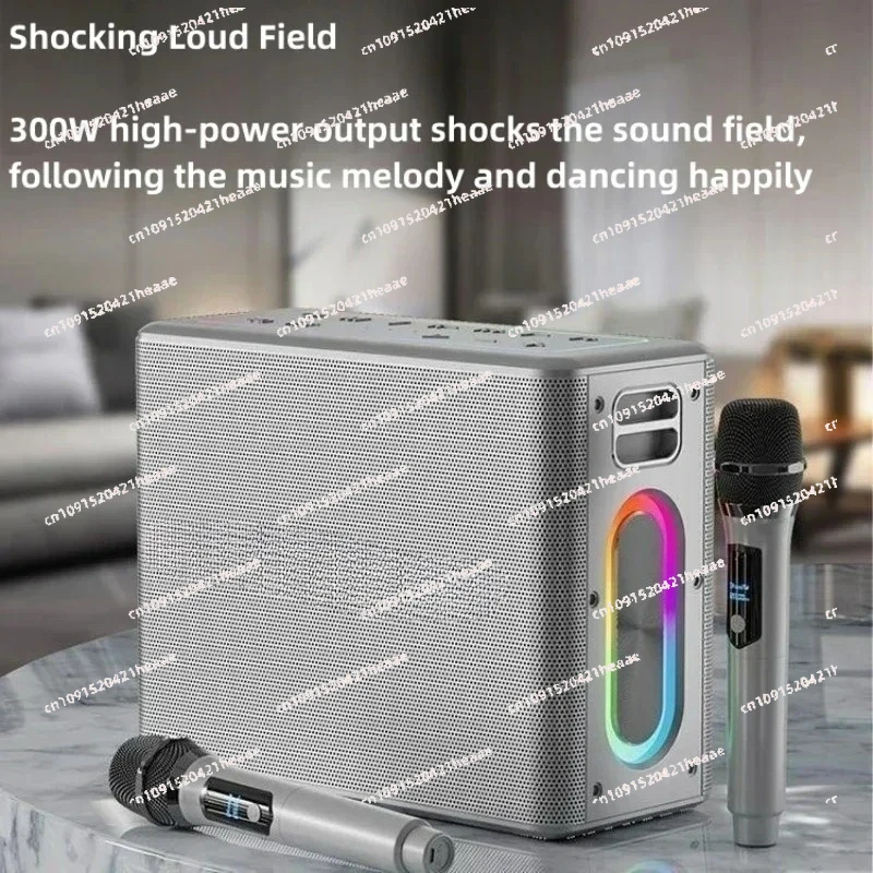 Suitable for Microphone 300W High Output Wireless Bluetooth Speaker Portable Bass Gun Long Range Karaoke with
Suitable for Microphone 300W High Output Wireless Bluetooth Speaker Portable Bass Gun Long Range Karaoke with