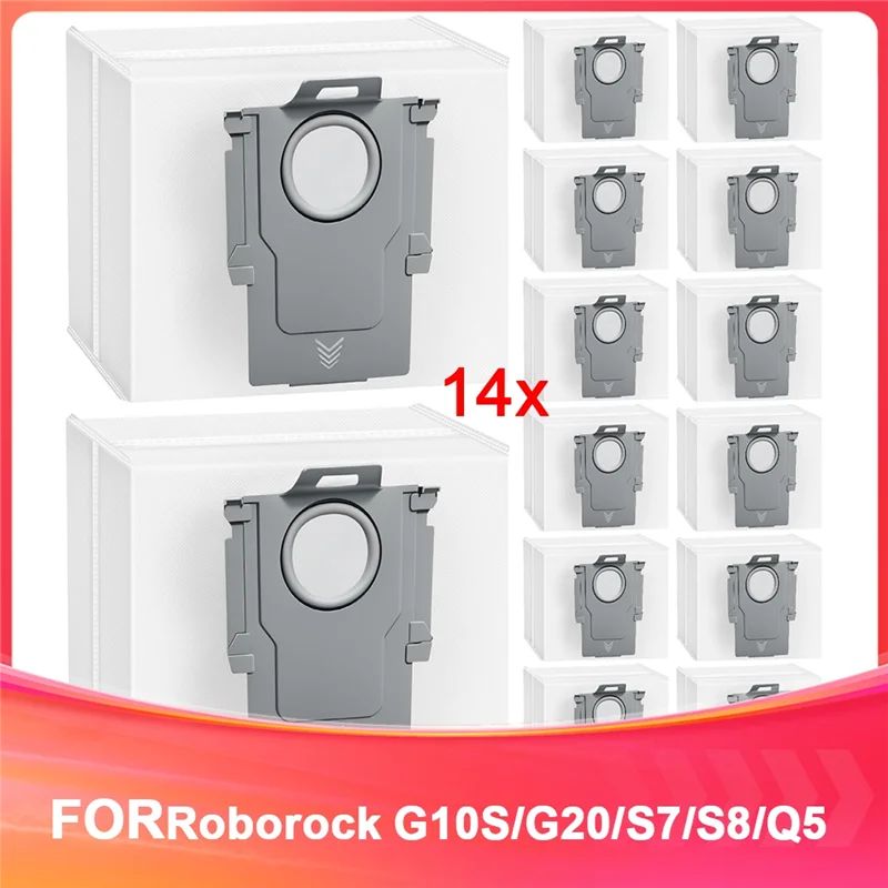 14 Pack High Capacity Vacuum Bags For Roborock Q5, Q5 Pro+, Q8 MAX, Q8max+, Q7 MAX,S8 Pro Ultra,S8, S7 MAX Vacuums Bags-AA26
14 Pack High Capacity Vacuum Bags For Roborock Q5, Q5 Pro+, Q8 MAX, Q8max+, Q7 MAX,S8 Pro Ultra,S8, S7 MAX Vacuums Bags-AA26